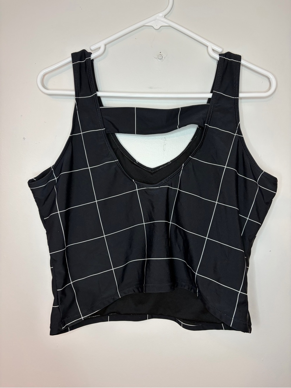 Janela Bay Windowpane Tankini Swim Top XL - Picture 2 of 9